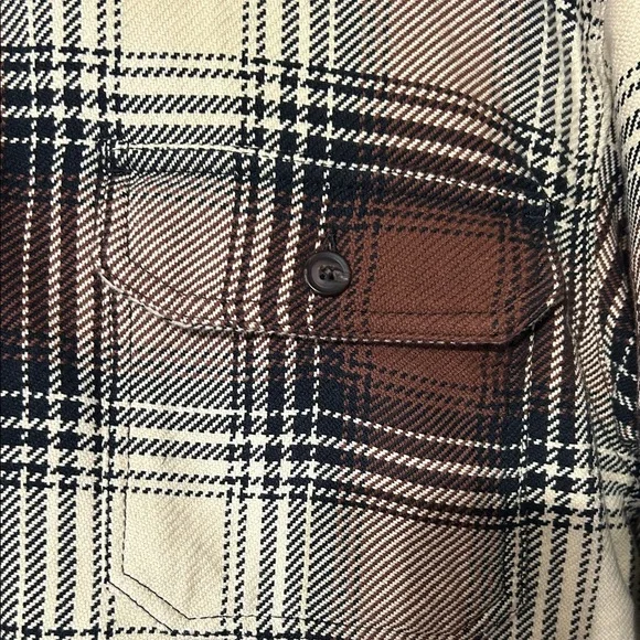 Alpine Design Plaid Jacket in Brown and Cream - Picture 3 of 6